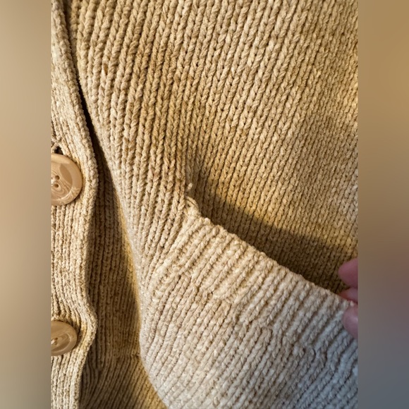 Abercrombie & Fitch oversized oatmeal button cardigan sweater cream medium m - Picture 5 of 11